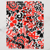 Papier Ukrainian ethnic folk art floral pattern absrtact (Devant / Derrière)