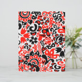 Papier Ukrainian ethnic folk art floral pattern absrtact (Debout devant)