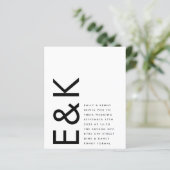Papier Ultra Moderne Budget Bold Monogramme Simple Mariag (Debout devant)