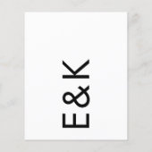 Papier Ultra Moderne Budget Bold Monogramme Simple Mariag (Dos)