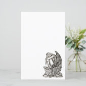 Papier Un ange endormi sur la pierre (Debout devant)