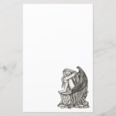 Papier Un ange endormi sur la pierre (Dos)
