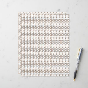 Papier un arrière - plan blanc avec un motif marron