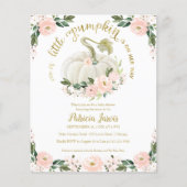 Papier Un Baby shower Budget Un Peu Citrouille Invitation (Devant)