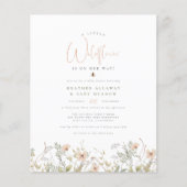 Papier Un Baby shower budgétaire un peu Fleur sauvage et  (Devant)