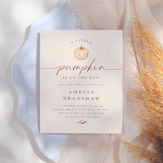 Papier Un Baby shower D'Automne À Budget Floral Un Peu Ci