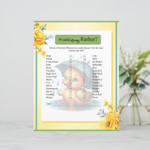 Papier Un Baby shower De Canard En Caoutchouc Mignonne Se