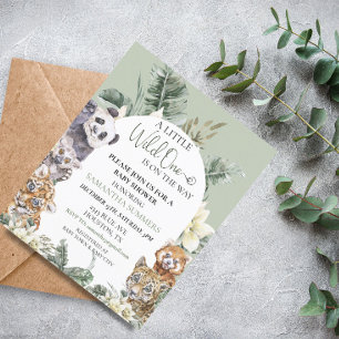 Papier Un Baby shower sauvage Budget animal de la jungle 