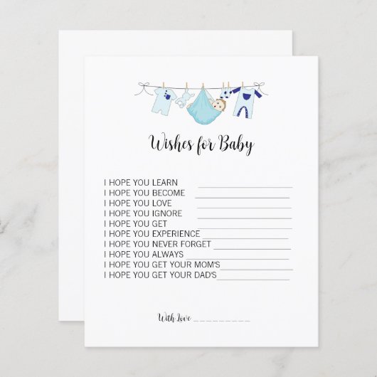 Papier Un Baby shower Simple Et Simple Pour Des Conseils  (Devant / Derrière)