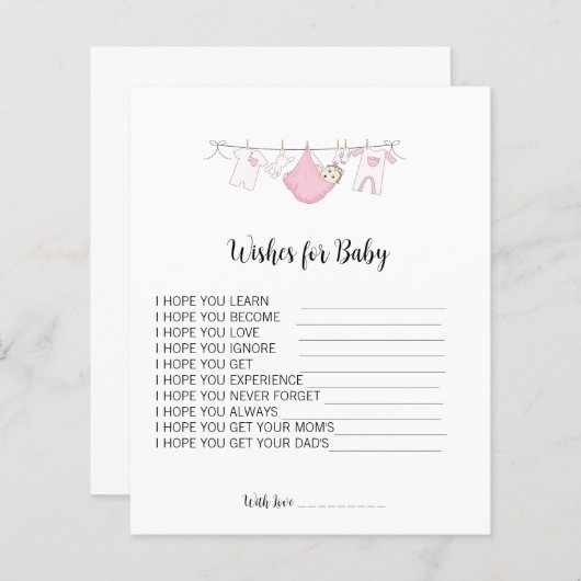 Papier Un Baby shower Simple Pour Bébé (Devant / Derrière)
