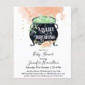 Papier un bébé brasse Baby shower Budget Invitation (Devant)