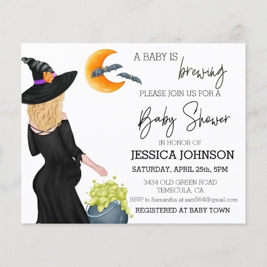 Papier Un bébé brasse de l'aquarelle sorcière Blonde pers (Devant)