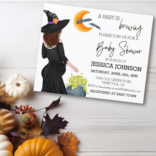 Papier Un bébé brasse de l'aquarelle sorcière personnalis