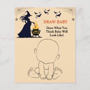 Papier Un bébé brasse des jeux de Baby shower d'Halloween