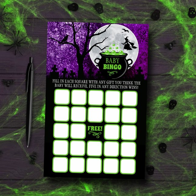 Papier Un Bébé brasse Halloween Baby shower Jeu de Bingo (Créateur téléchargé)