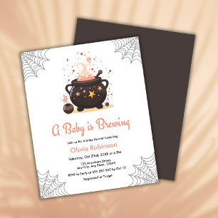 Papier Un bébé brasse un Baby shower d'Halloween Invitati