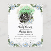 Papier Un bébé brasse une invitation budgétaire Baby show (Devant)