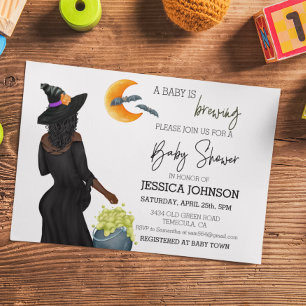 Papier Un bébé brasse une sorcière afro-américaine