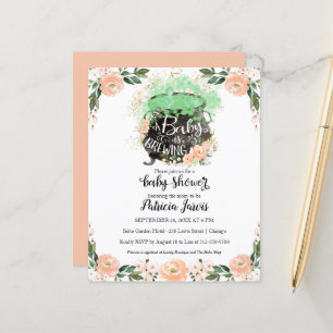 Papier Un bébé est en préparation Invitation pour budget