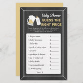 Papier Un bébé est en train de brasser Baby shower Devine (Devant / Derrière)