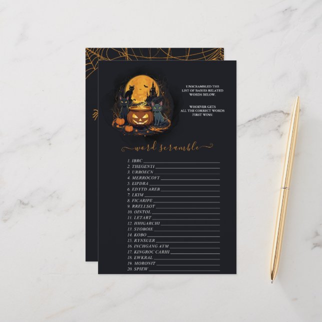 Papier Un bébé est en train de brasser Halloween Baby sho (Devant/Arrière en situation)