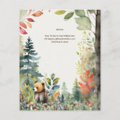 Papier Un bébé sauvage Ours Bois Animaux 1er anniversaire (Dos)