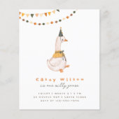 Papier Un budget idiot d'oie Premier anniversaire fête (Devant)