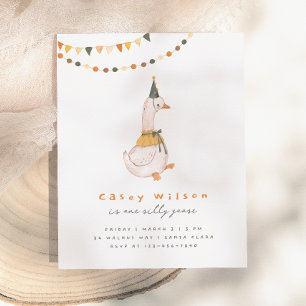 Papier Un budget idiot d'oie Premier anniversaire fête