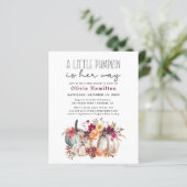 Papier Un Budget Un Peu Citrouille Tombe Le Baby shower F (Debout devant)