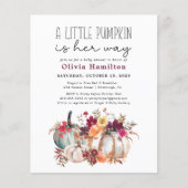 Papier Un Budget Un Peu Citrouille Tombe Le Baby shower F (Devant)