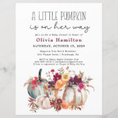 Papier Un Budget Un Peu Citrouille Tombe Le Baby shower F (Devant)