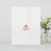Papier un design de fleur rouge sur un arrière - plan bla (Debout devant)