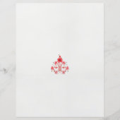 Papier un design de fleur rouge sur un arrière - plan bla (Devant)