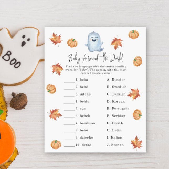 Papier Un fantôme mignon - Baby autour du monde jeu (Créateur téléchargé)