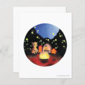Papier Un feu de camp avec de bons amis (Devant / Derrière)