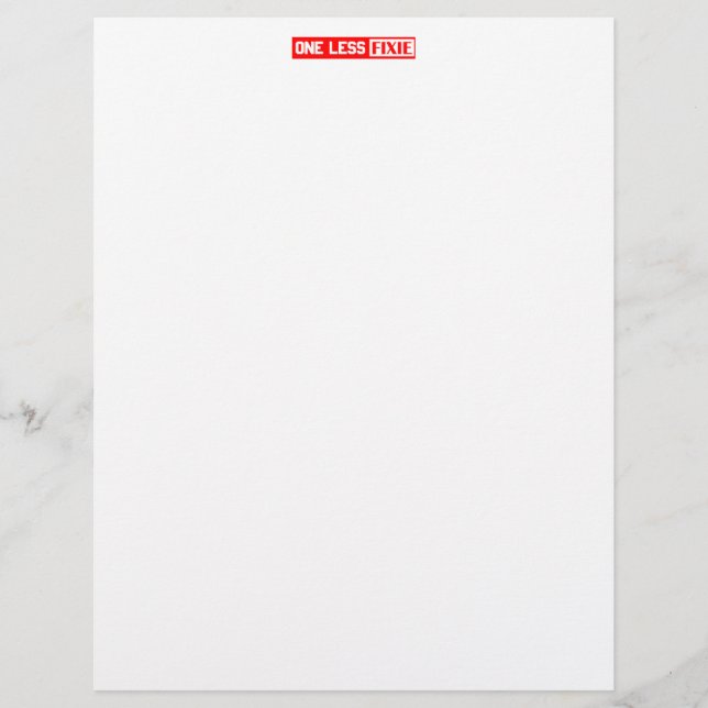 Papier Un Fixie de moins (Devant)