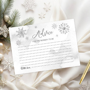 Papier Un flocon de neige est en route Fête prénatale Béb