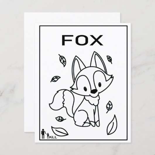 PAPIER UN FOX AMBITIEUX (Devant / Derrière)