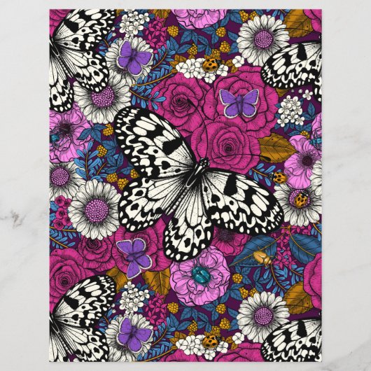 Papier Un jardin coloré II (Devant)