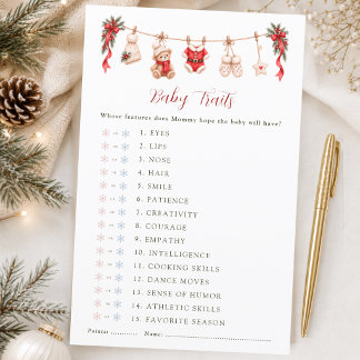Papier Un jeu de traits de bébé pour une baby shower joye
