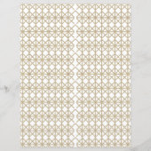 Papier un motif géométrique blanc et or (Devant)
