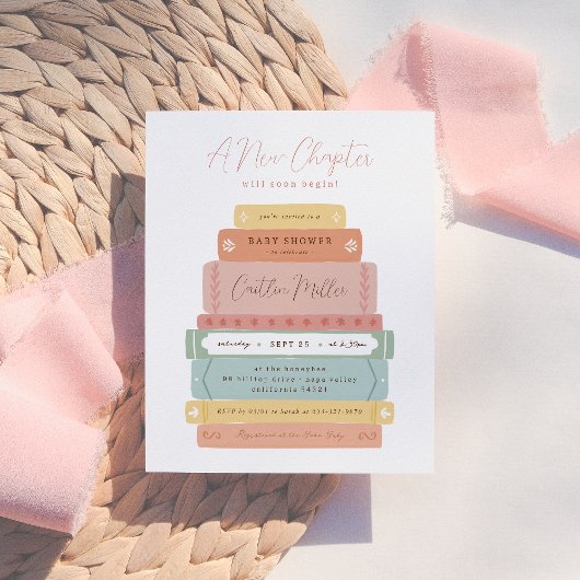 Papier Un nouveau chapitre | Baby shower budgétaire de li