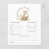 Papier Un nouveau chapitre Giraffe Baby shower de prédict (Devant)