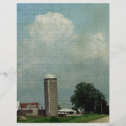 Papier Un paysage agricole rural (Devant)
