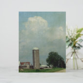 Papier Un paysage agricole rural (Debout devant)