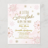 Papier Un petit Baby shower à neige Invitation budgétaire (Devant)