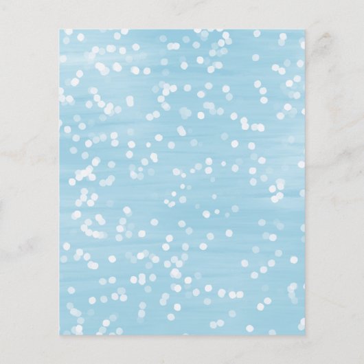 Papier Un petit Baby shower bleu Snowflake Invitation (Dos)