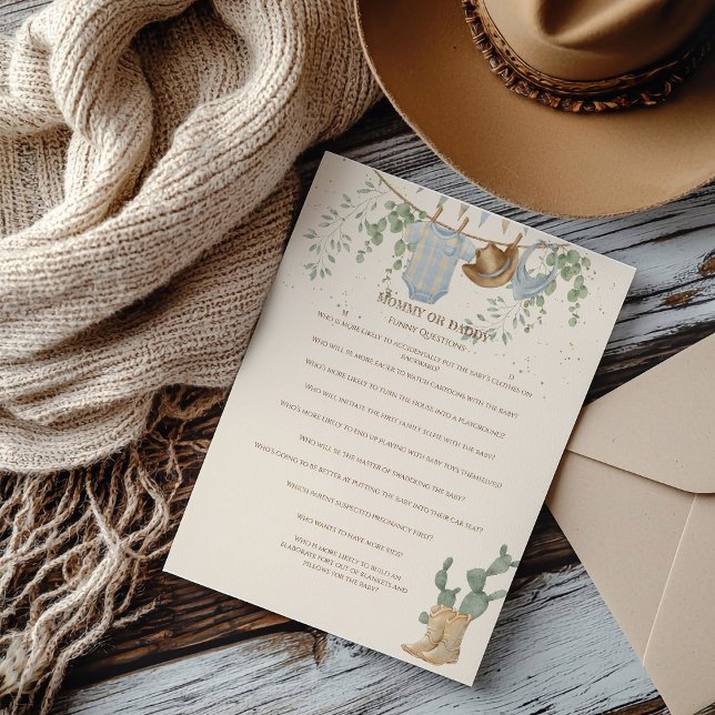 Papier Un Petit Baby shower Cowboy (Créateur téléchargé)