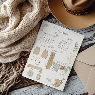 Papier Un Petit Baby shower Cowboy