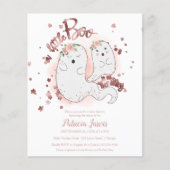 Papier Un petit budget Boo Invitation Baby shower fille (Devant)